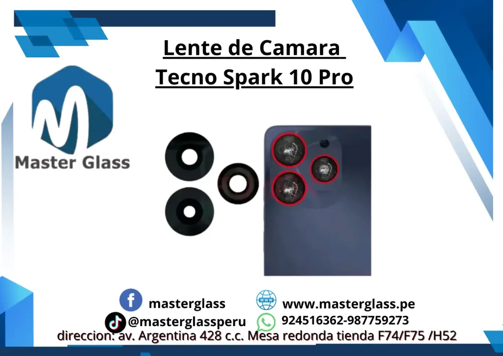 Lente de Cámara Tecno Spark 10 Pro