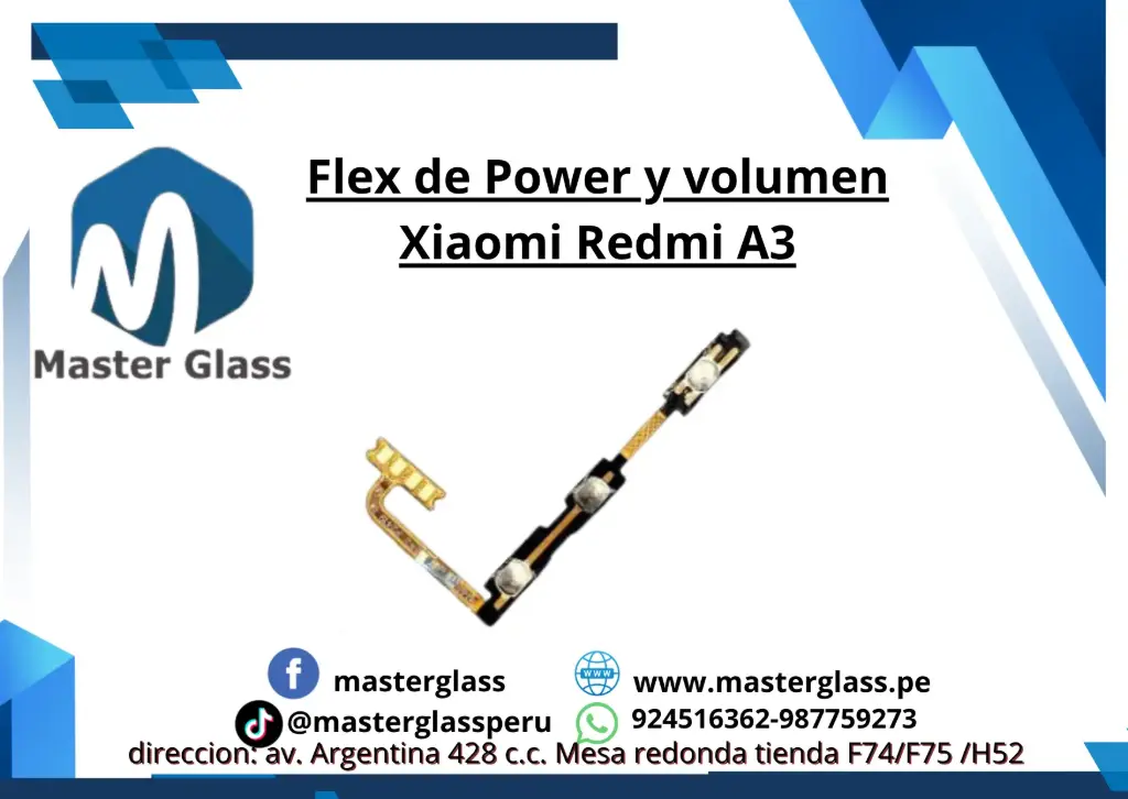 Flex de Power y Volumen Xiaomi Redmi A3