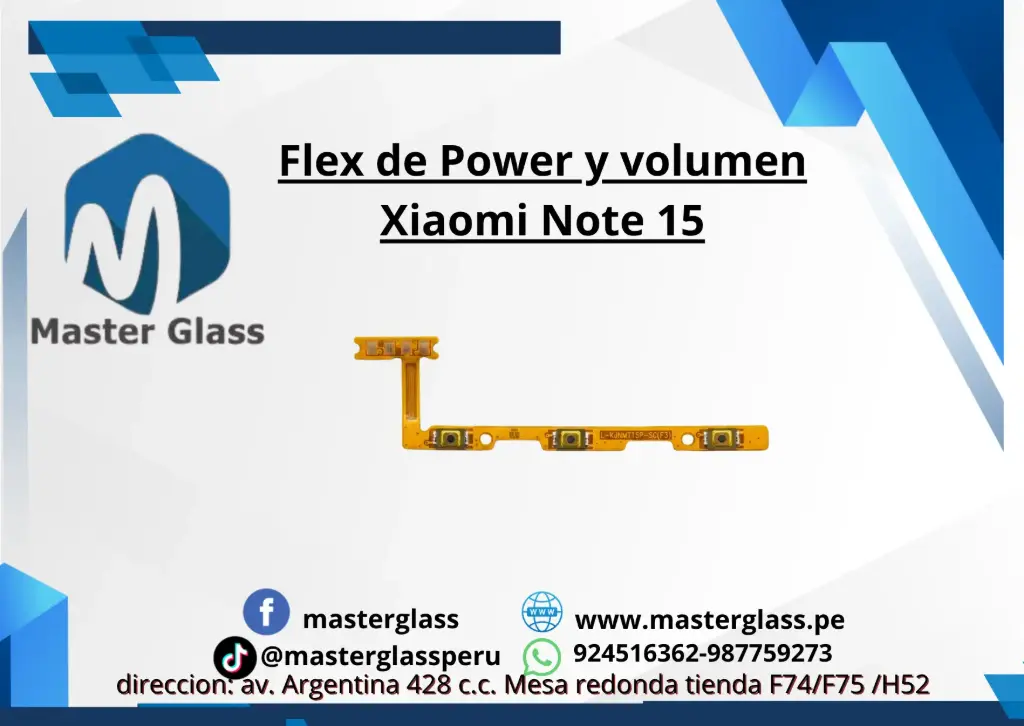 Flex de Power y Volumen Xiaomi Note 15