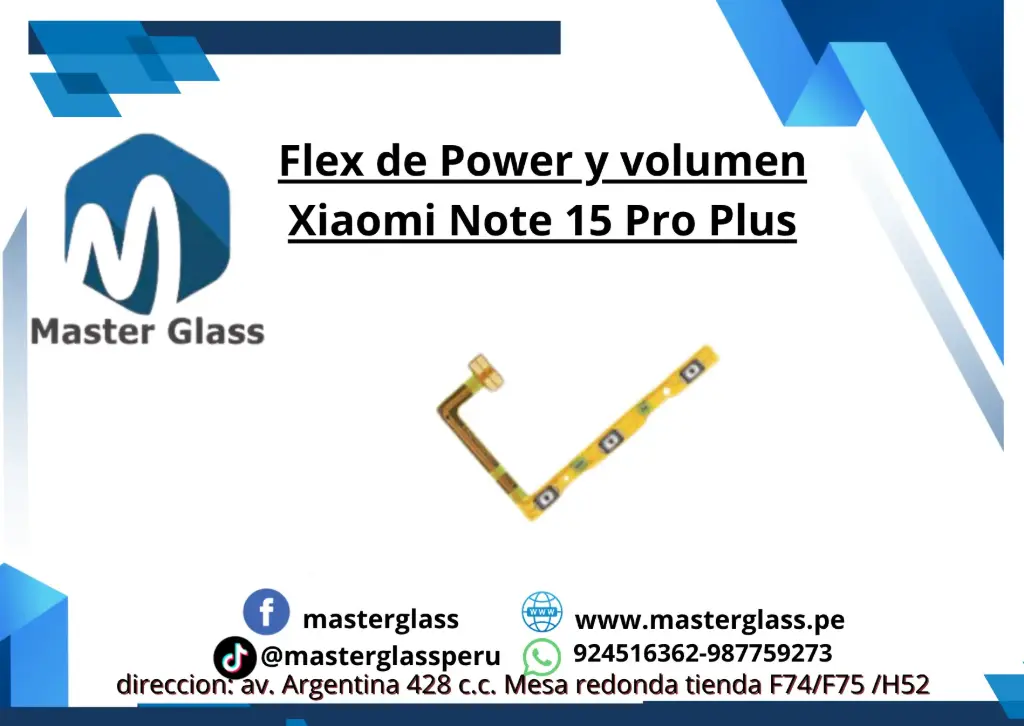 Flex de Power y Volumen Xiaomi Note 15 Pro Plus