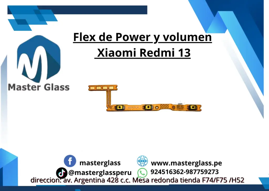 Flex de power y volumen Xiaomi Redmi 13