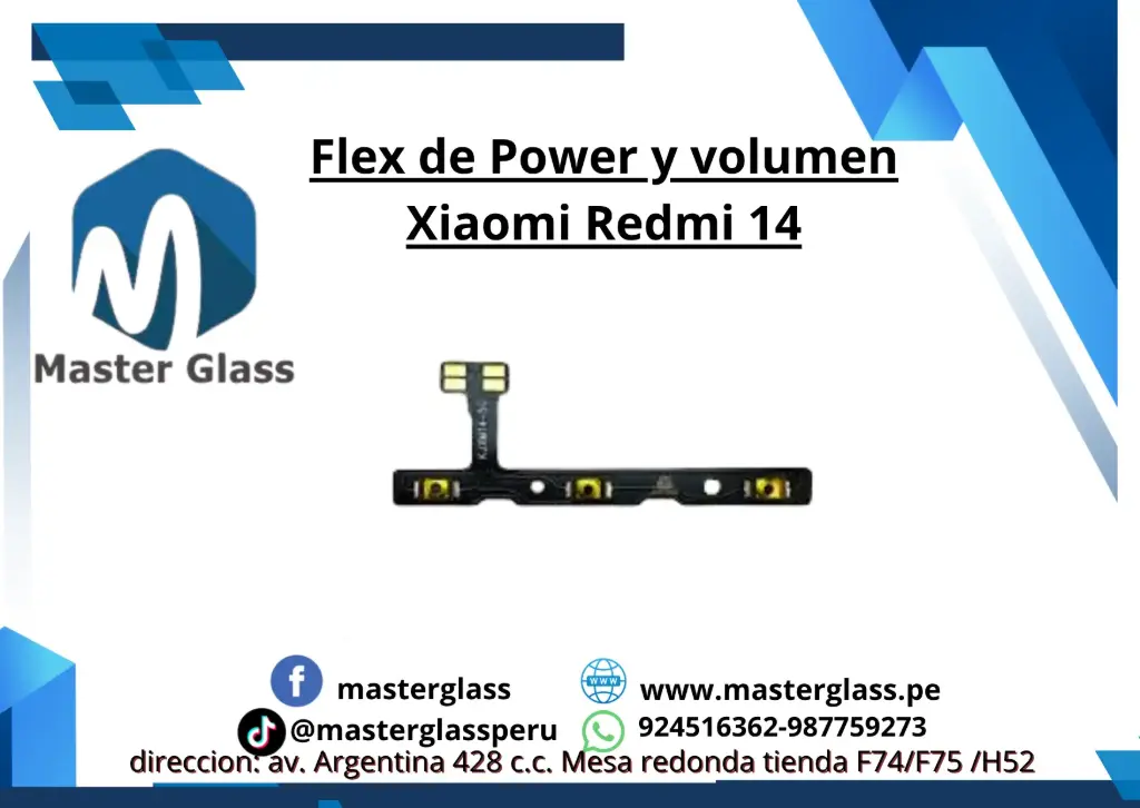 Flex de power y volumen Xiaomi Redmi 14
