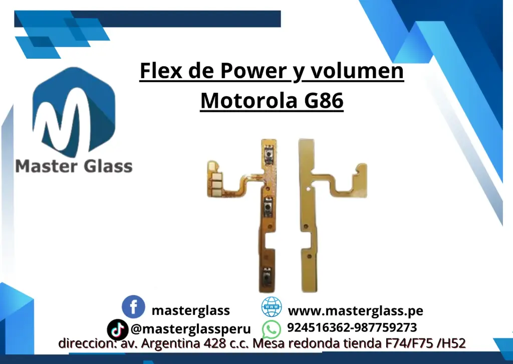 Flex de power y volumen Motorola G86