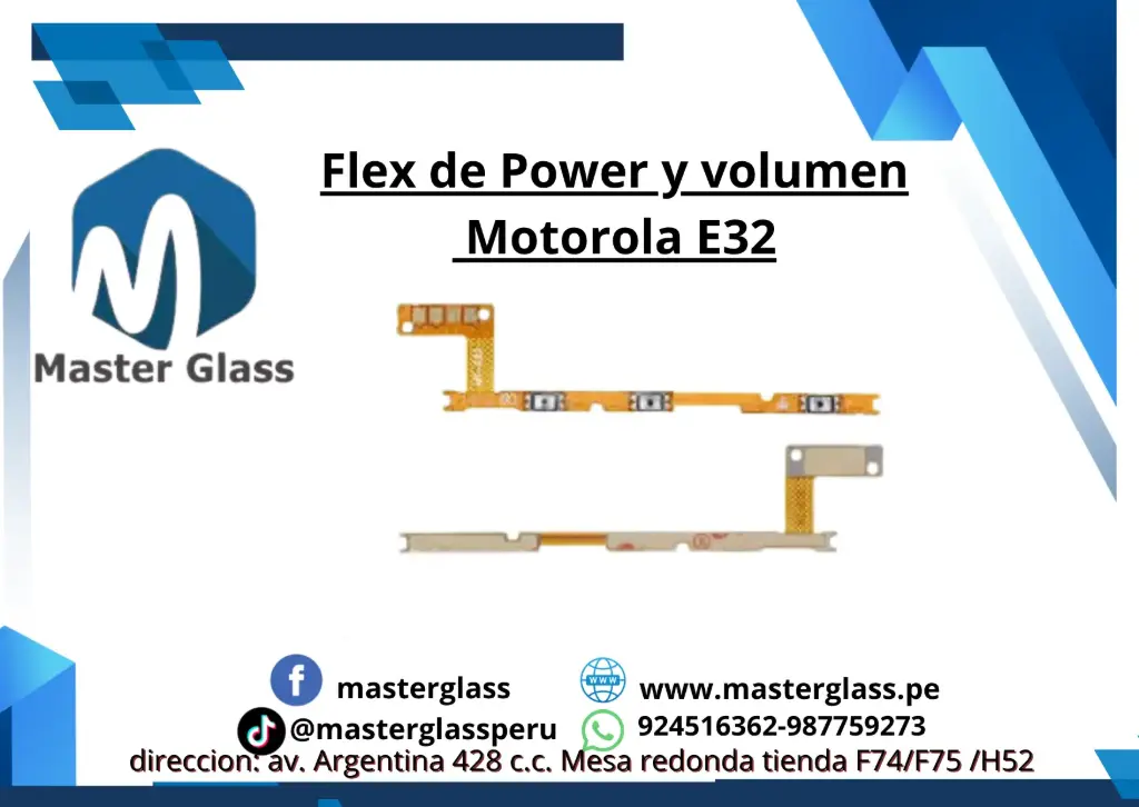 Flex de power y volumen Motorola E32