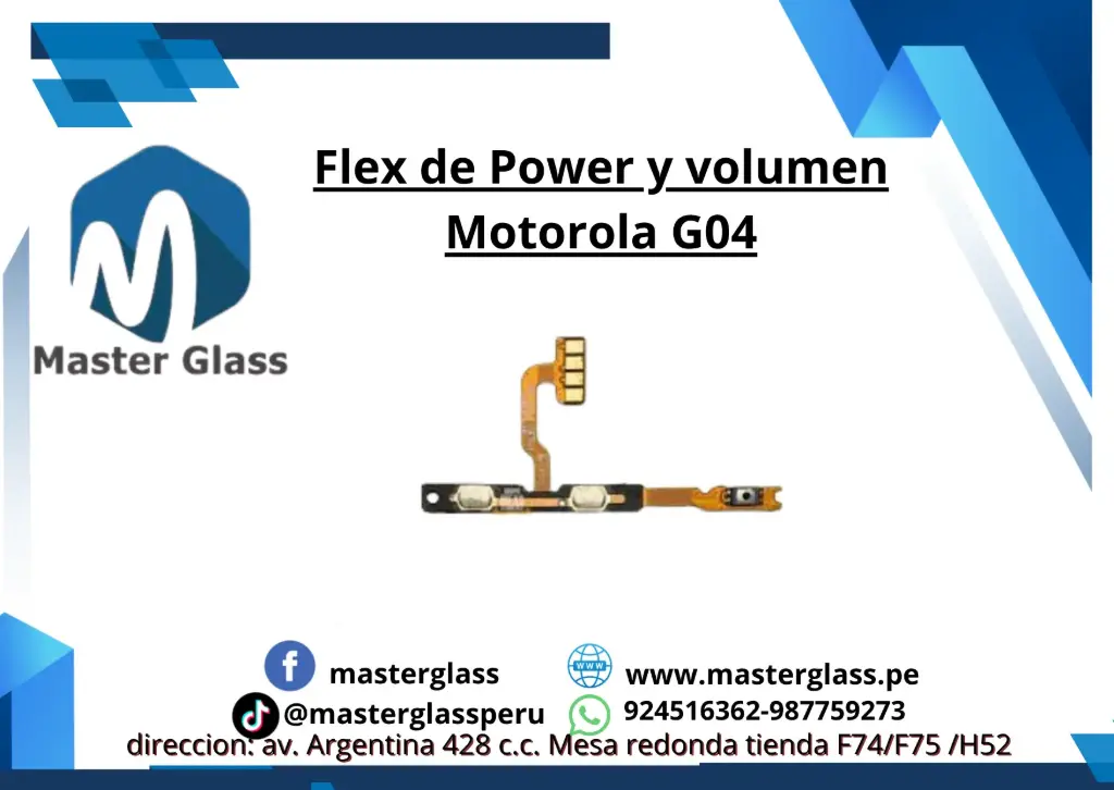 Flex de power y volumen Motorola G04 / G04S