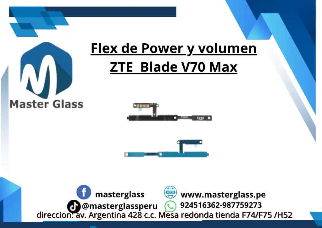 Flex de Power y Volumen ZTE  Blade V70 Max