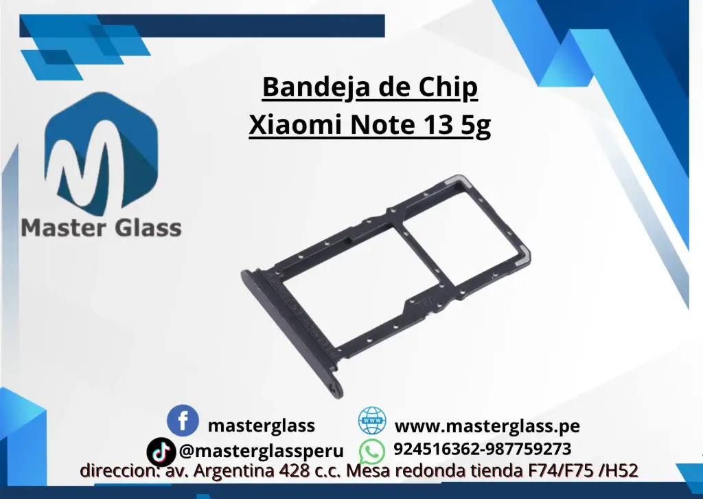 Bandeja de sim Xiaomi Note 13 5g (negro)