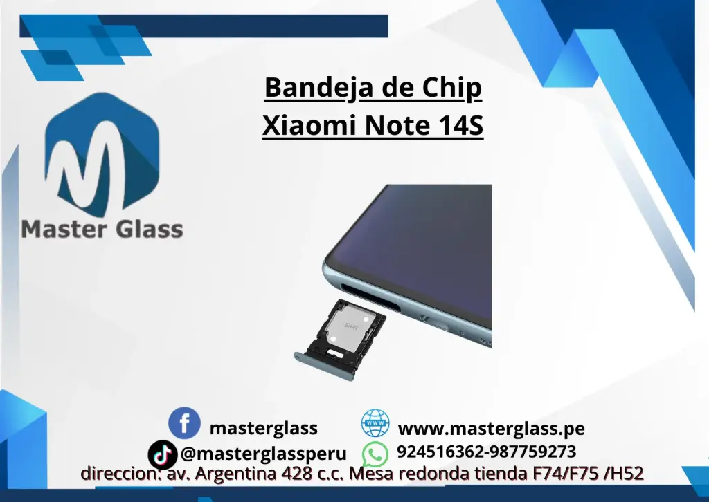 Bandeja de sim Xiaomi Note 14S