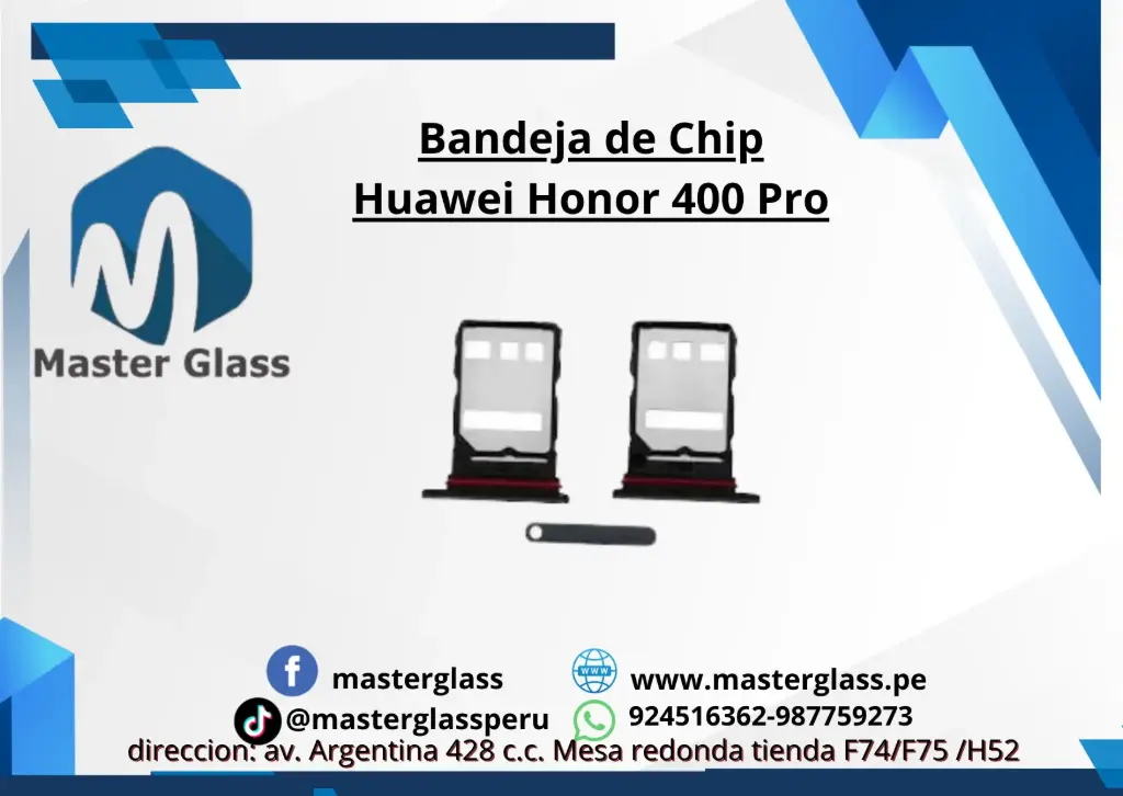 Bandeja de Sim para Huawei Honor 400 Pro (Celeste)