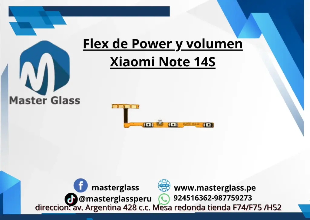 Flex de Power y Volumen Xiaomi Note 14S