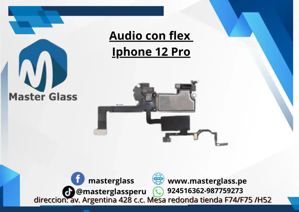 Audio con flex para Iphone 12 Pro