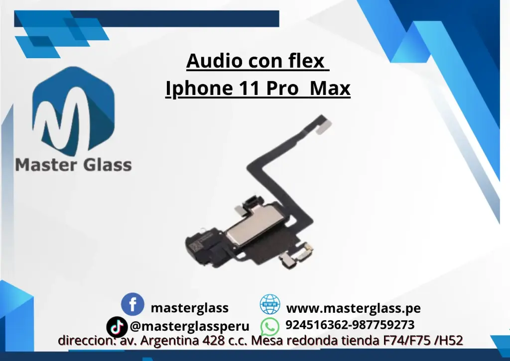 Audio con flex para Iphone 11 Pro Max