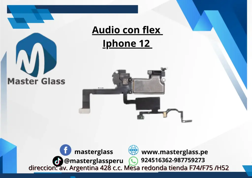 Audio con flex para Iphone 12