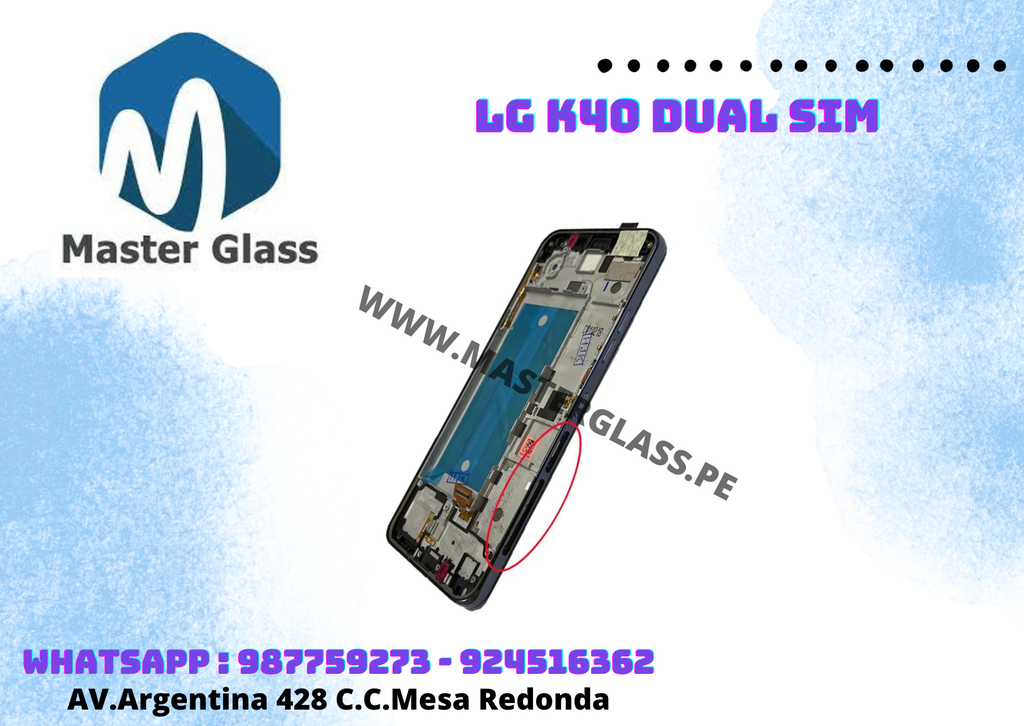 [BLGK40] Base Frame LCD LG K40 dual sim
