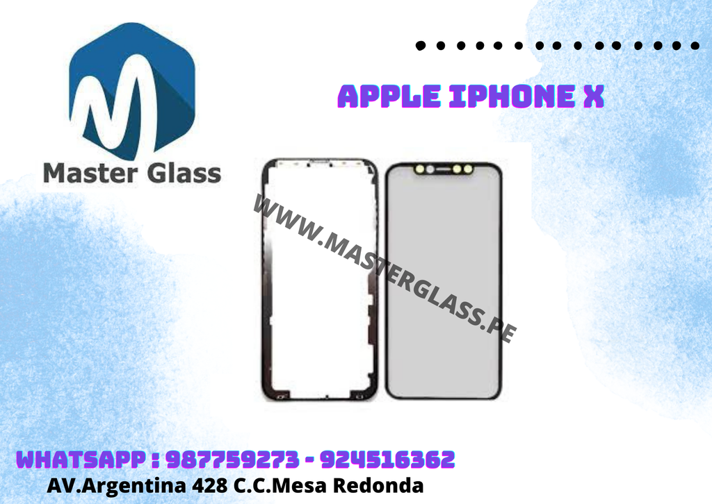 Glass con marco y oca Iphone X