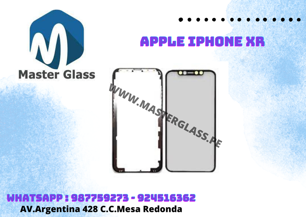 Glass con marco y oca Iphone XR