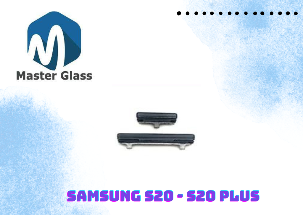 [BSXS20] Boton de Power y Volumen Samsung S20 / S20 Plus (Negro)