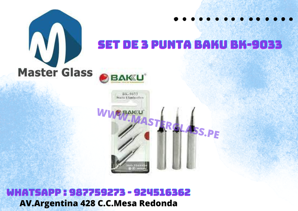 Set de 3 Punta Baku BK-9033