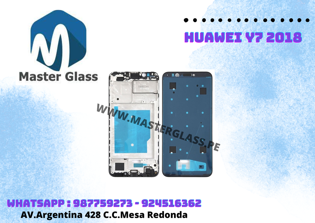 Base Frame LCD Huawei Y7 2018 (Negro)