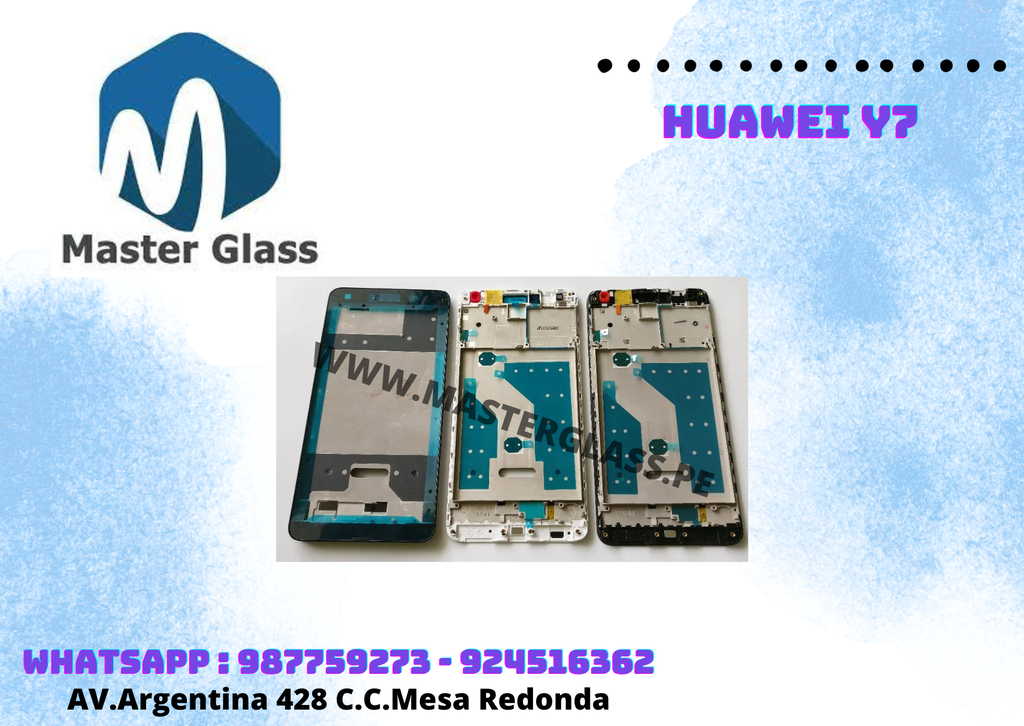 Base Frame LCD Huawei Y7 (Negro)