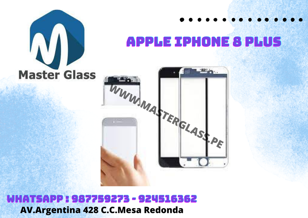 Glass con marco y oca Iphone 8 Plus