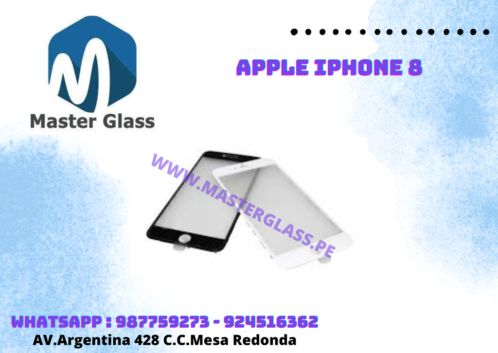 Glass con marco Iphone 8 / SE 2020