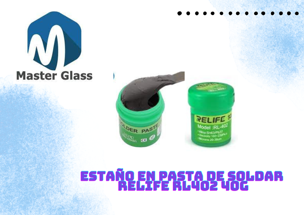 Estaño en pasta de soldar Relife RL402 40g