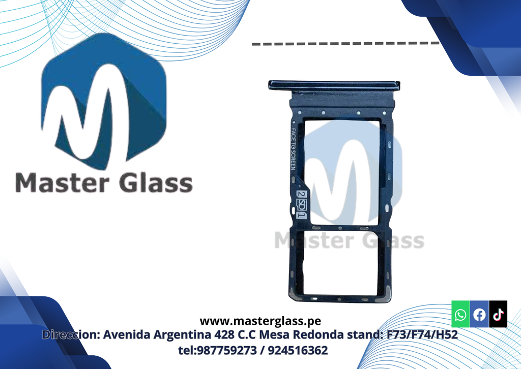 Bandeja de Sim para Motorola G8 Power (Negro)