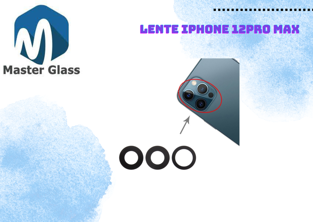 Lente de Camara Iphone 12 Pro Max (X3)