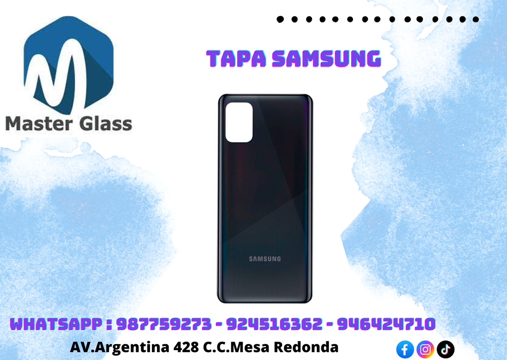 Tapa para Samsung A31