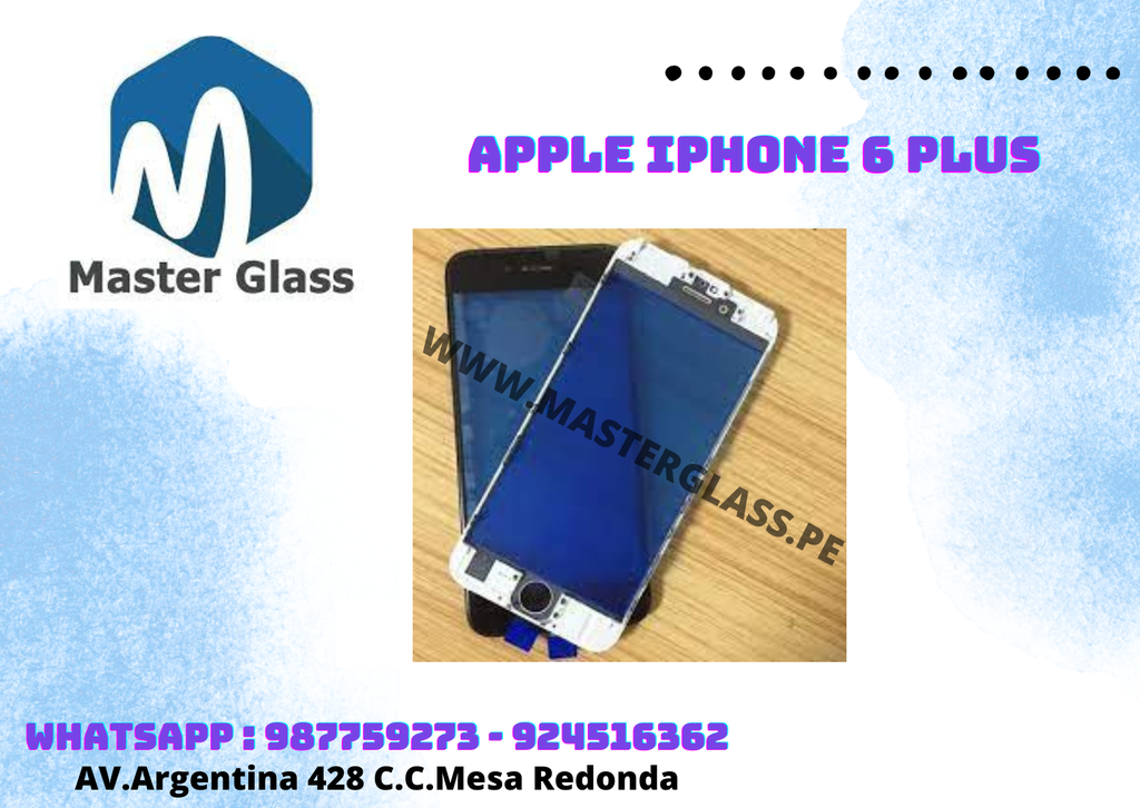 Glass con marco y oca Iphone 6 Plus