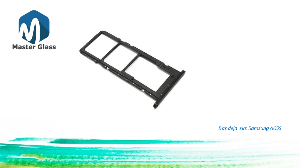 Bandeja de Sim Samsung A02S / A03S /  M30 (Negro)