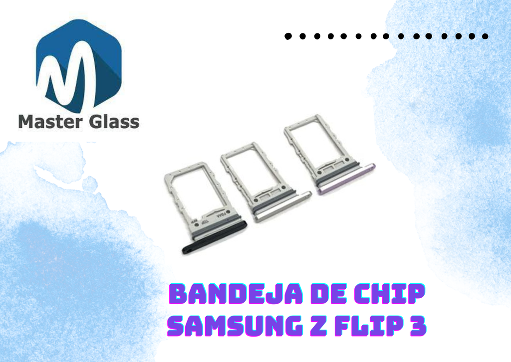 Bandeja de Sim Samsung Z Flip 3 / (Flip 6 (lee el chip) (Negro)