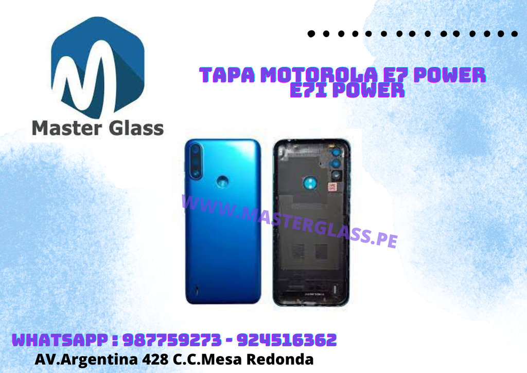 Tapa Motorola E7 Power / E7i Power