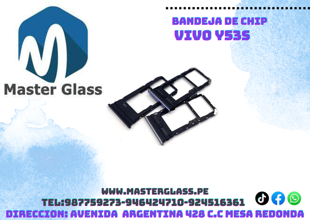 Bandeja de sim Vivo Y53S 4g