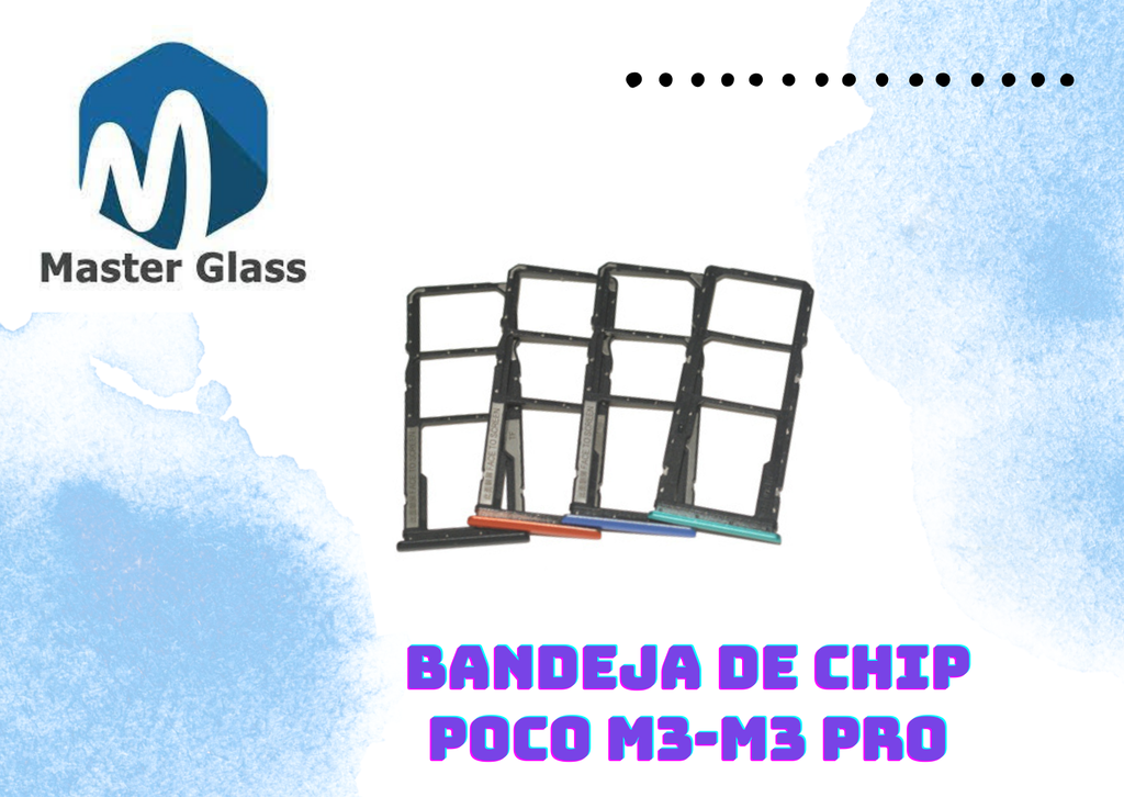Bandeja de sim Xiaomi Poco M3 / M3 Pro 4G (Negro)
