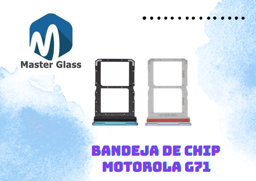 Bandeja de sim Motorola G71 (Celeste)