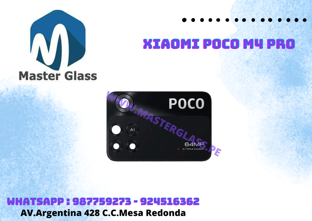 Lente de Cámara Xiaomi Poco M4 Pro