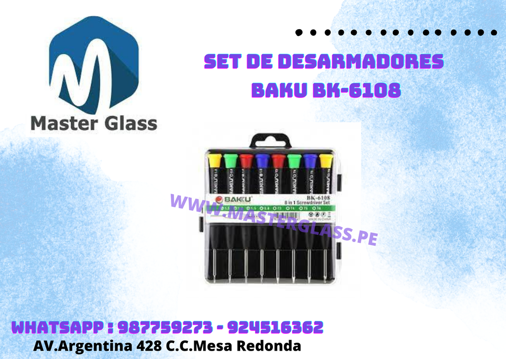 Set de desarmadores Baku BK-6108