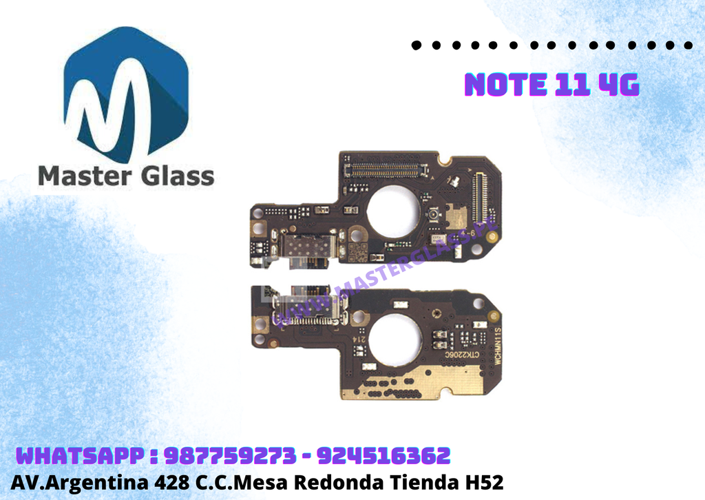 Placa de Carga Xiaomi Redmi Note 11 4g / Note 11S / Note 12S / Poco M4 Pro 4g  AAA