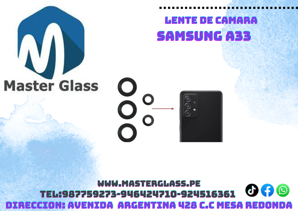 Lente de Cámara Samsung A33 (X5)