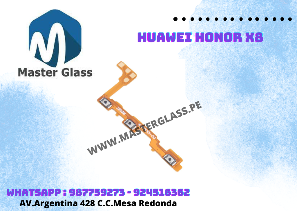 Flex de power o volumen Huawei Honor X8