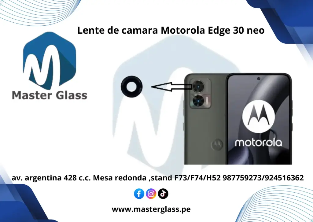Lente de camara Motorola Edge 30 neo (x1)