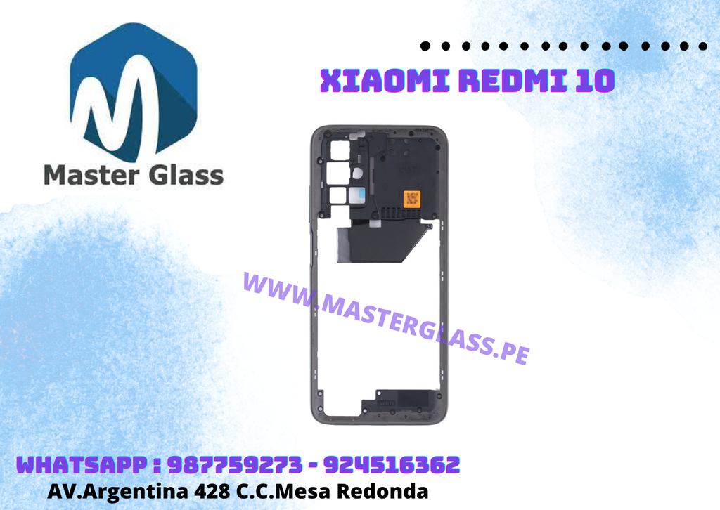 Marco Central Xiaomi Redmi 10 (Negro)