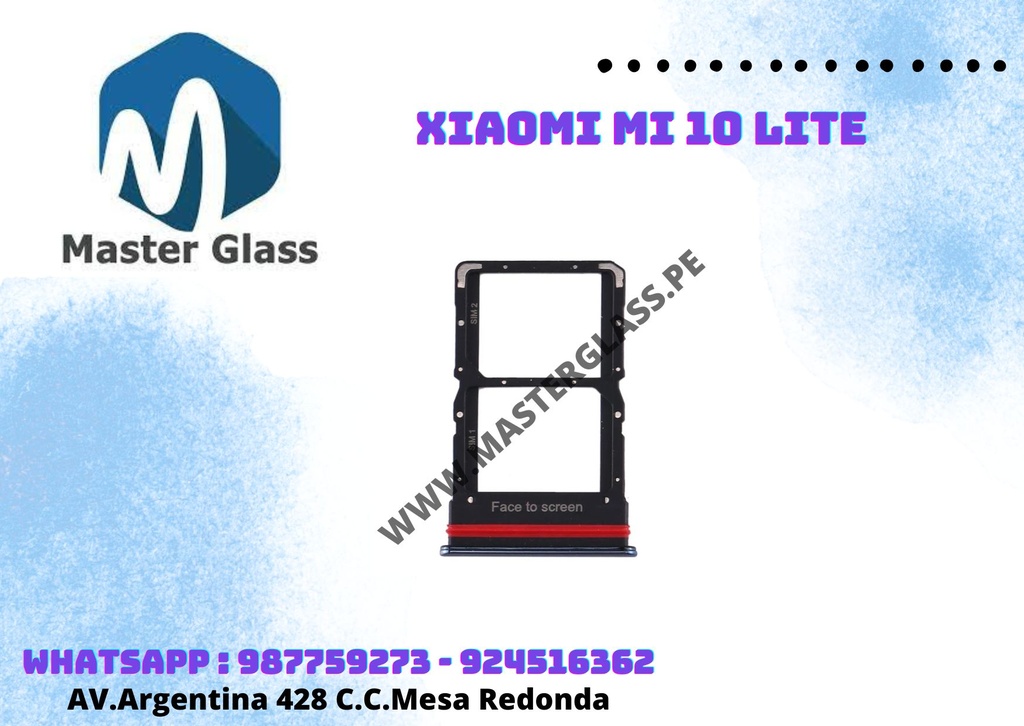 Bandeja de sim Xiaomi Mi 10 Lite