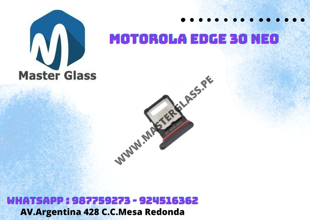 Bandeja de sim Motorola Edge 30 Neo errado