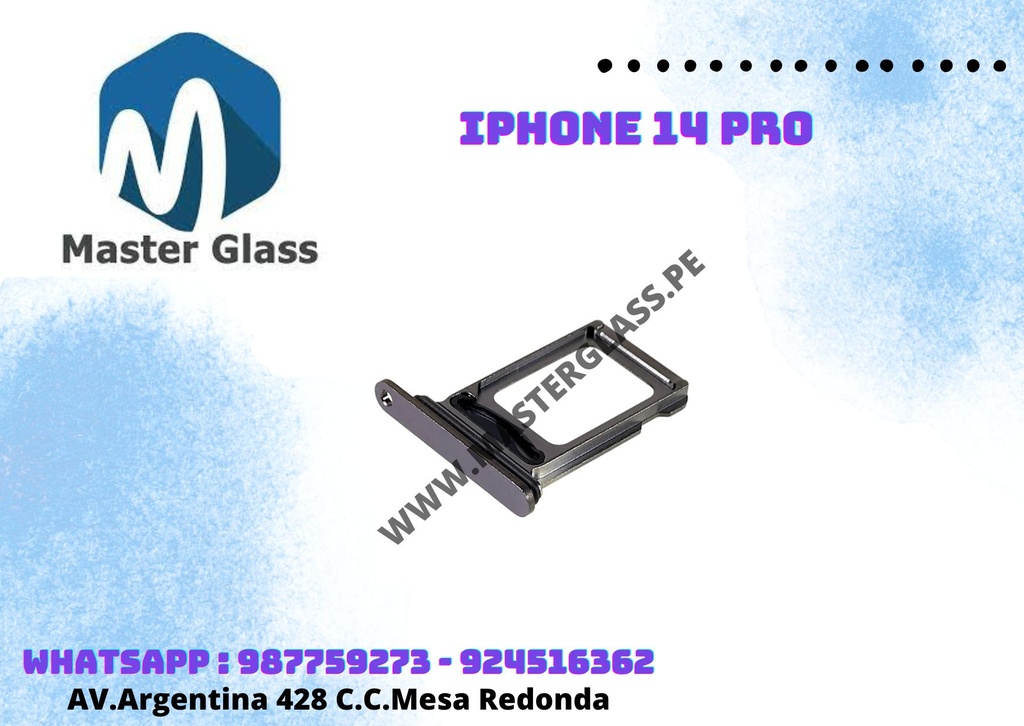 Bandeja de sim Iphone 14 Pro (negro)