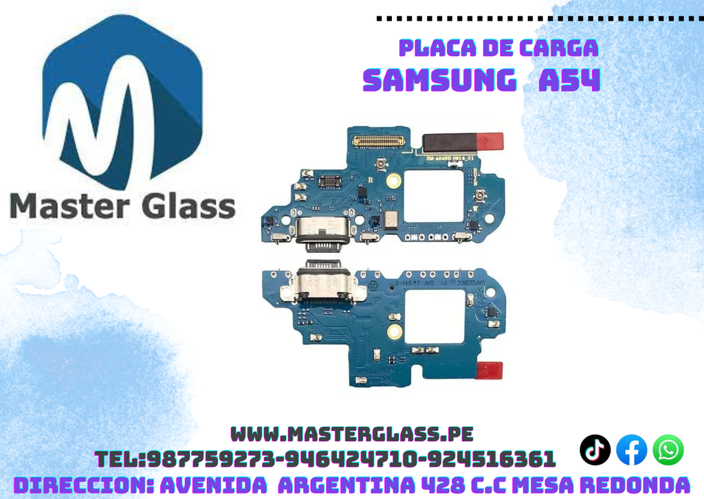 Placa de carga Samsung A54 origen