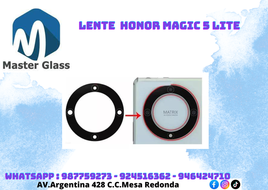 Lente de camara Huawei Honor Magic 5 Lite