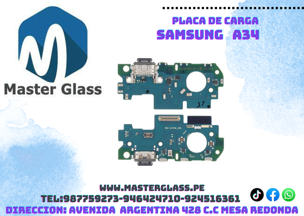 Placa de carga Samsung A34 (Original)